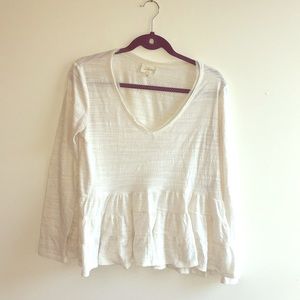 Long sleeve flowing peplum